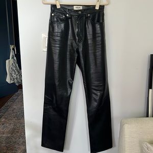 Agolde 90s Pinch Waist Recycled Leather Pants
